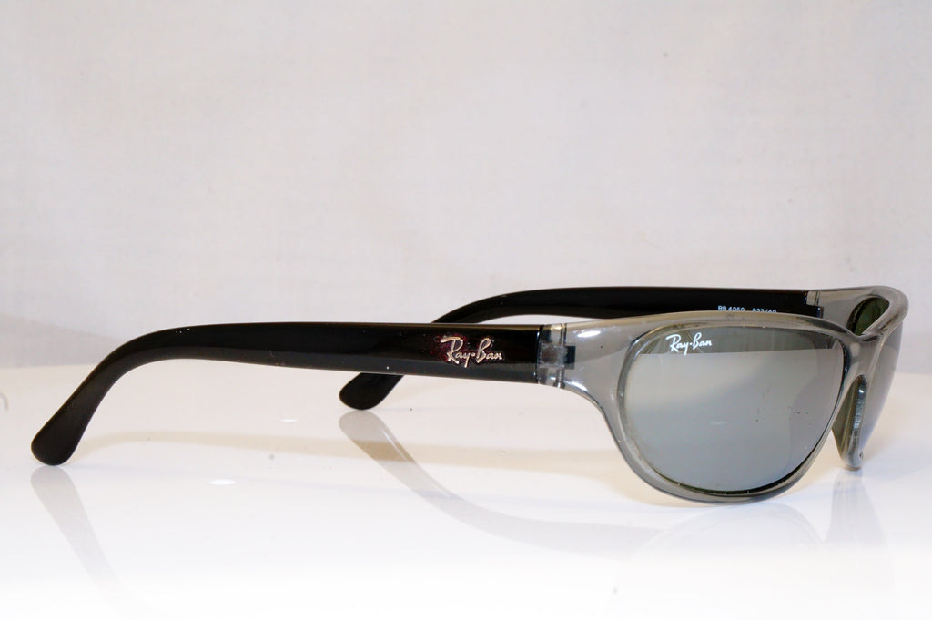 Ray-Ban Mens Mirror Designer Sunglasses Black Wrap RB 4050 623/40 17675