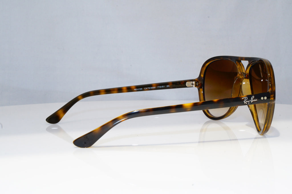 RAY-BAN Mens Unisex Designer Sunglasses Brown CATS Oval000 RB 4125 710/51 18829