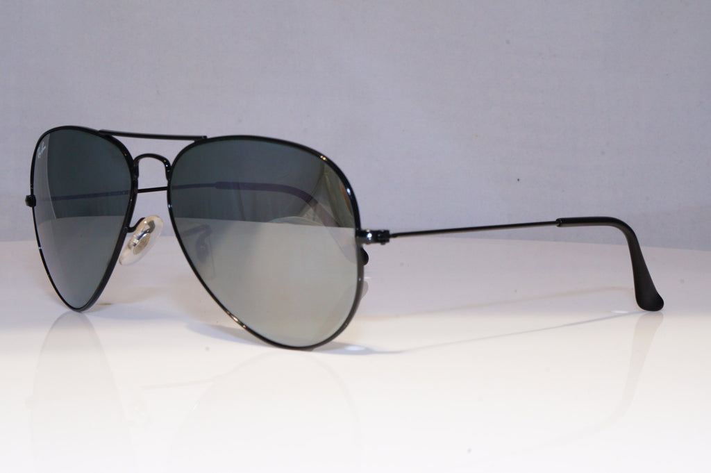 RAY-BAN Mens Mirror Designer Sunglasses Black Pilot RB 3025 002/40 20676