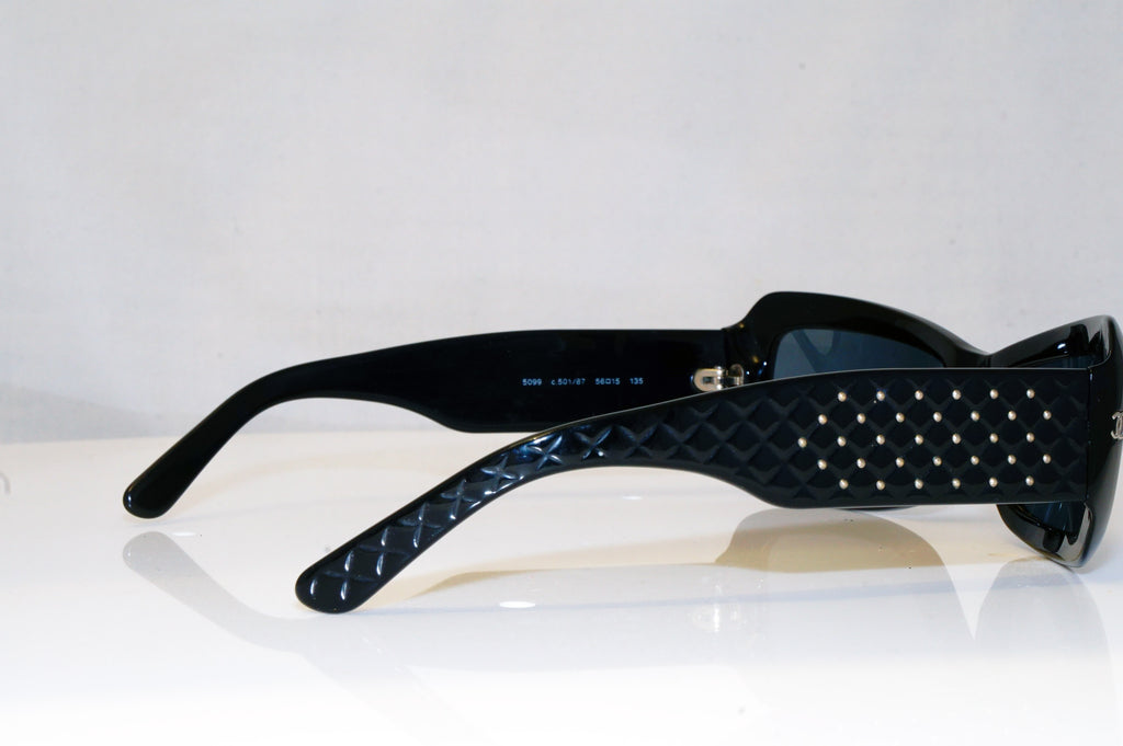 CHANEL Womens Designer Sunglasses Black Round STUDDED 5099 501/87 17761