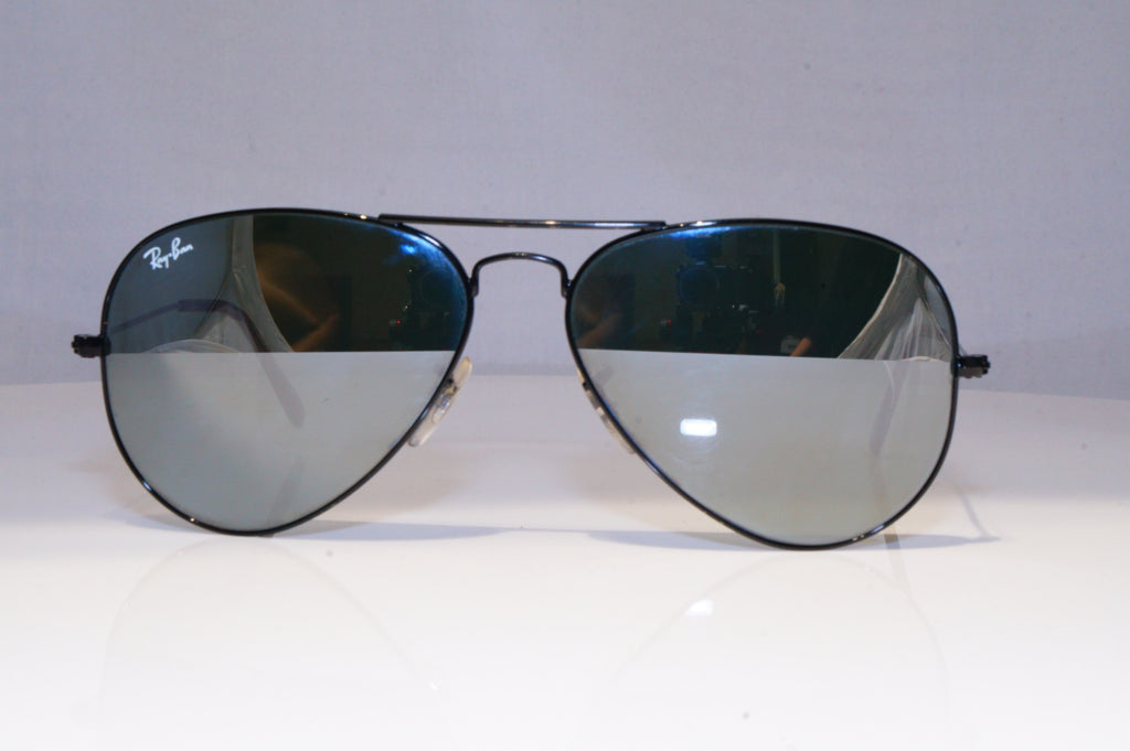 RAY-BAN Mens Mirror Designer Sunglasses Black Pilot RB 3025 002/40 20676
