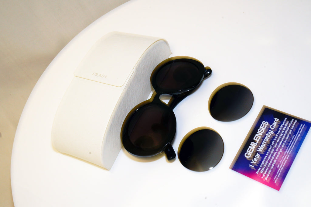 PRADA Mens Baroque Swirl Designer Sunglasses Black Round SPR27N 1AB-5W1 10792