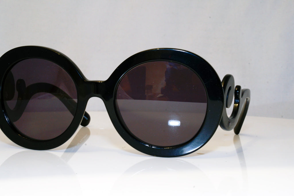 PRADA Mens Baroque Swirl Designer Sunglasses Black Round SPR27N 1AB-5W1 10792