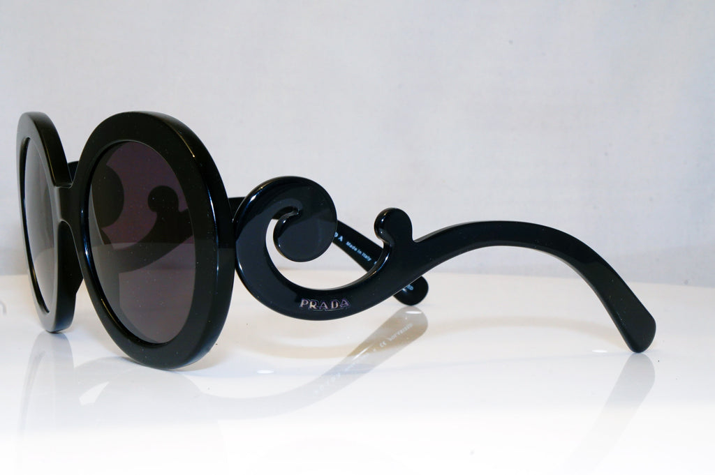 PRADA Mens Baroque Swirl Designer Sunglasses Black Round SPR27N 1AB-5W1 10792