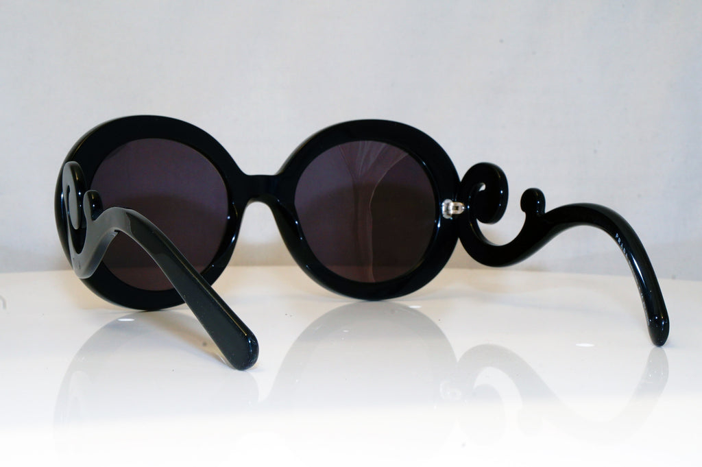 PRADA Mens Baroque Swirl Designer Sunglasses Black Round SPR27N 1AB-5W1 10792