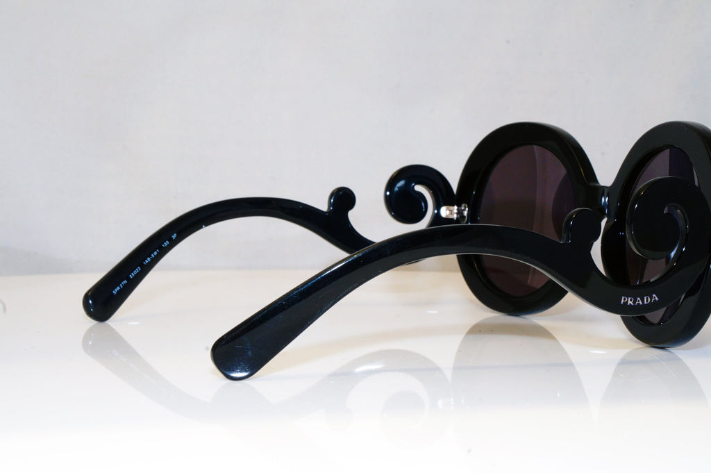 PRADA Mens Baroque Swirl Designer Sunglasses Black Round SPR27N 1AB-5W1 10792