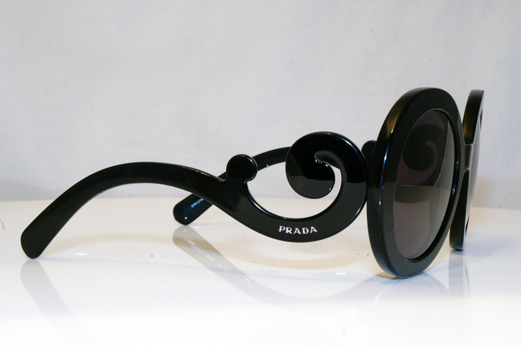 PRADA Mens Baroque Swirl Designer Sunglasses Black Round SPR27N 1AB-5W1 10792