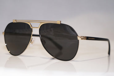 DOLCE & GABBANA Mens Designer Sunglasses Black Aviator DG 2189 01/87 16316