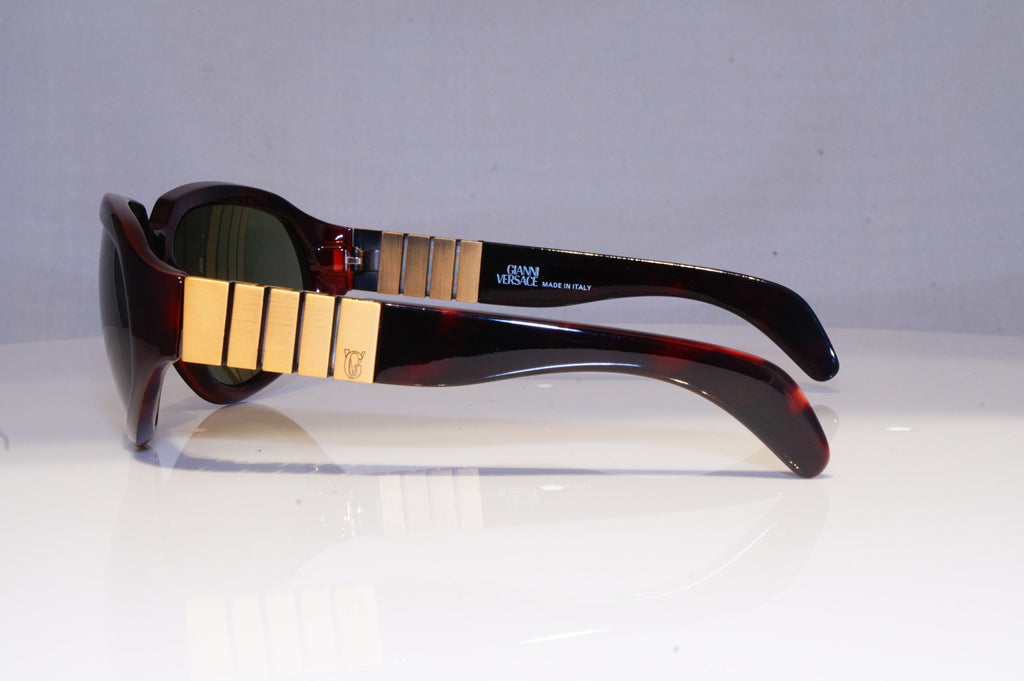 GIANNI VERSACE Mens Vintage 1990 Designer Sunglasses Brown Wrap 530 900 20031