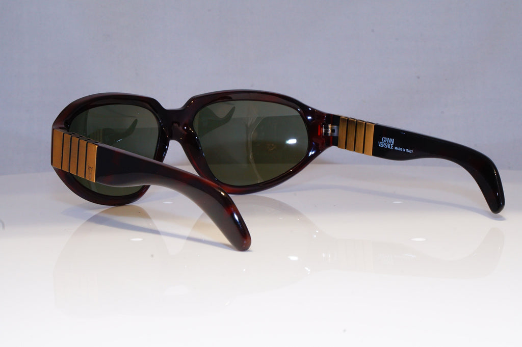 GIANNI VERSACE Mens Vintage 1990 Designer Sunglasses Brown Wrap 530 900 20031
