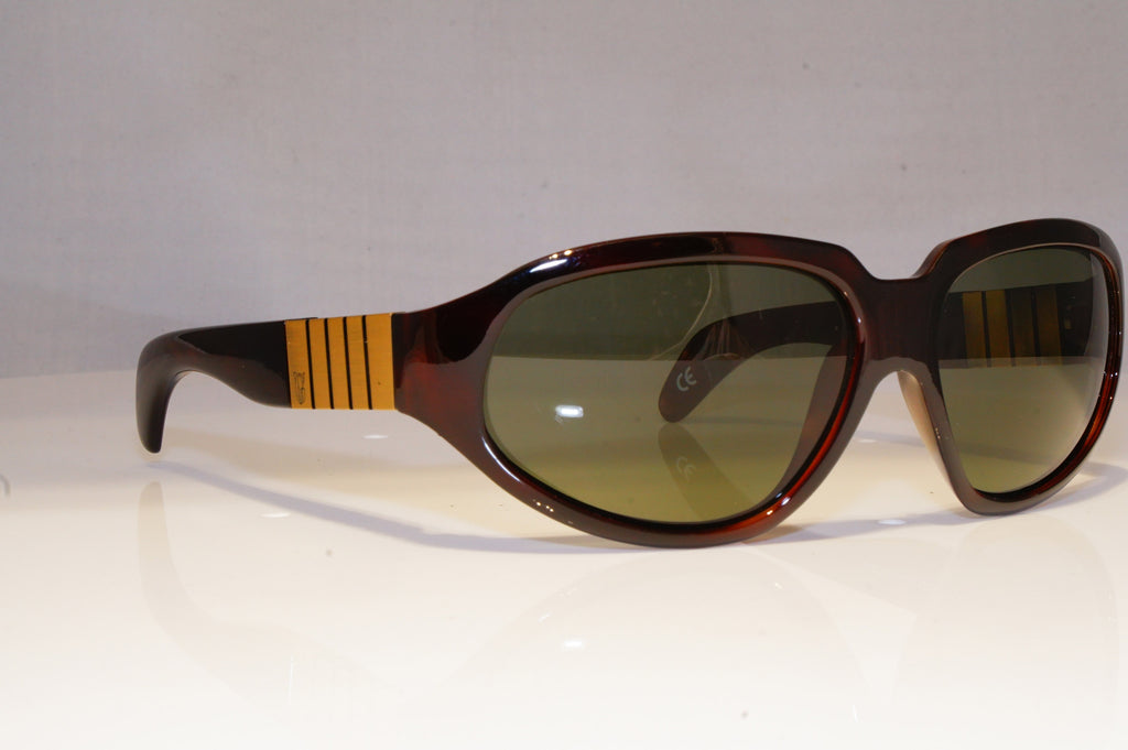 GIANNI VERSACE Mens Vintage 1990 Designer Sunglasses Brown Wrap 530 900 20031