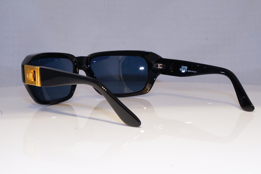 GIANNI VERSACE Mens Vintage 1990 Designer Sunglasses Black GOLD 412/A 852 20027