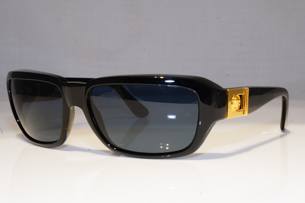 GIANNI VERSACE Mens Vintage 1990 Designer Sunglasses Black GOLD 412/A 852 20027