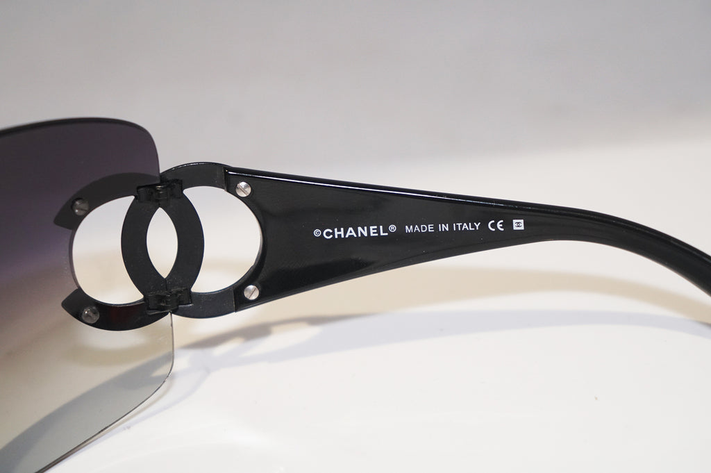 CHANEL Womens Designer Sunglasses Black Shield 4124 C101/8G 15694