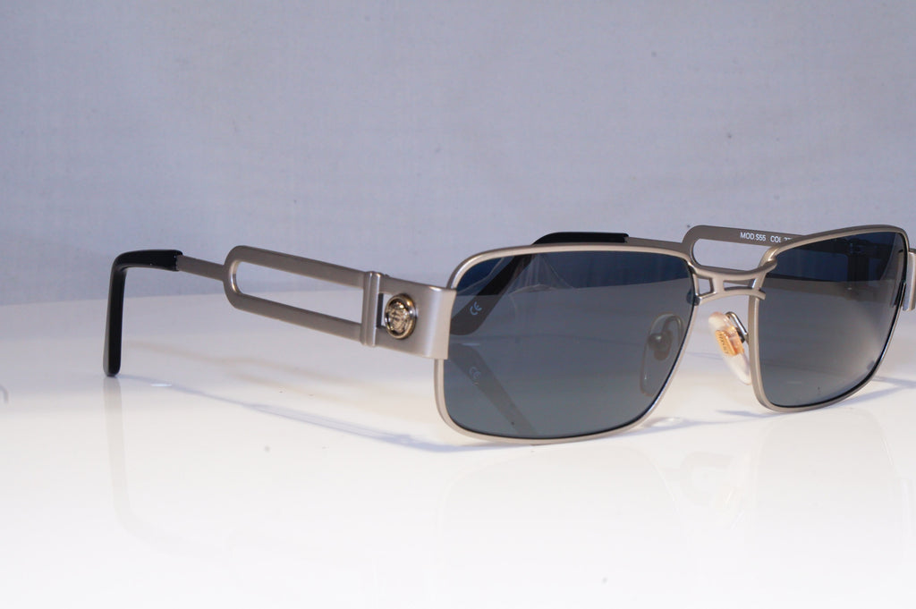 GIANNI VERSACE Mens Vintage 1990 Designer Sunglasses Silver S55 77M 20046 NOS