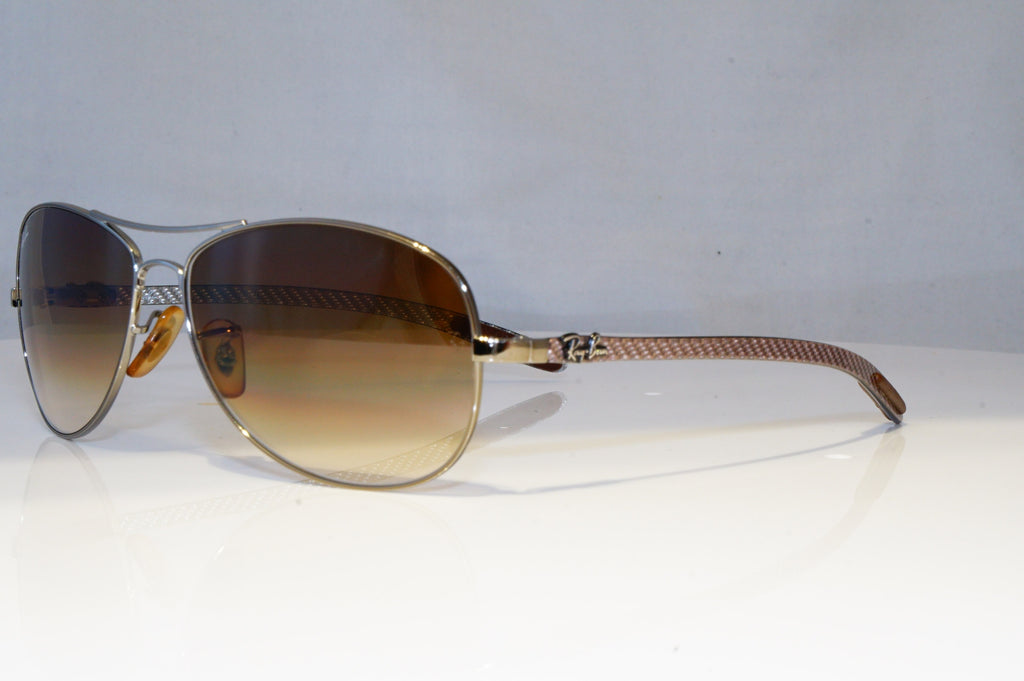 RAY-BAN Mens Designer Sunglasses Silver Pilot CARBON TECH RB 8301 004/51 21018