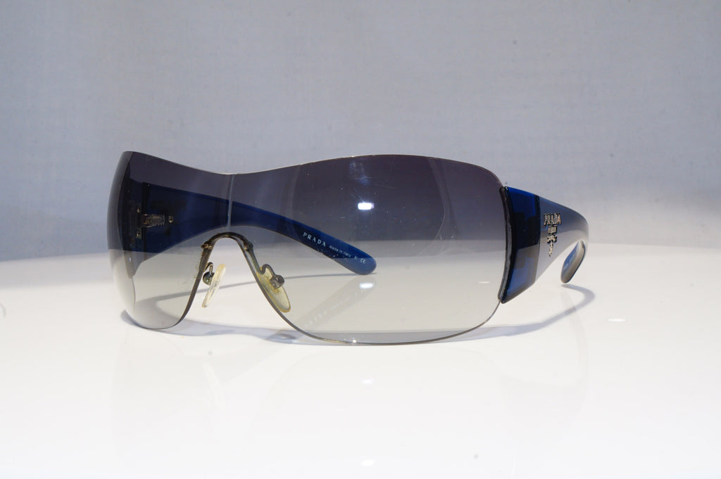 PRADA Mens Unisex Designer Sunglasses Blue Shield SPR 22M GOD-3M1 18807
