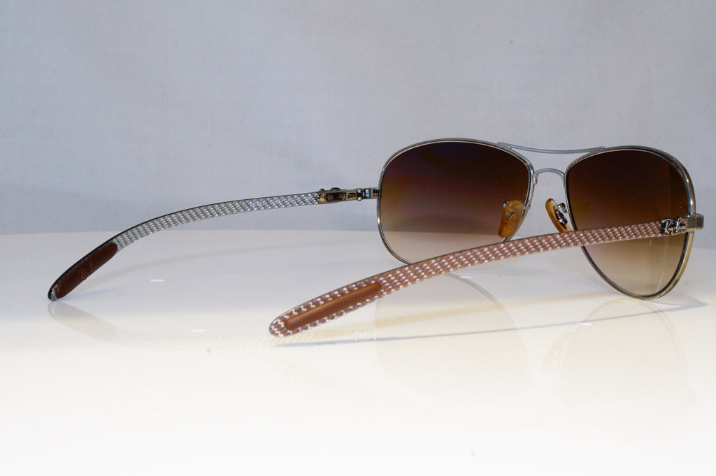 RAY-BAN Mens Designer Sunglasses Silver Pilot CARBON TECH RB 8301 004/51 21018