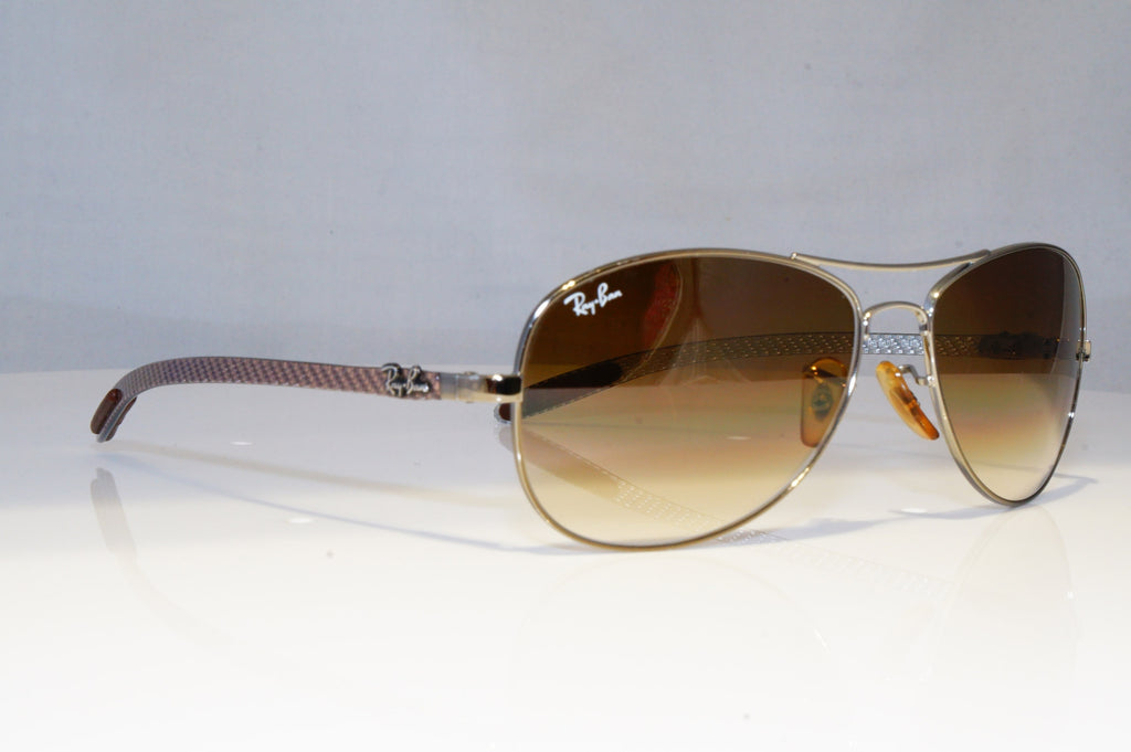 RAY-BAN Mens Designer Sunglasses Silver Pilot CARBON TECH RB 8301 004/51 21018