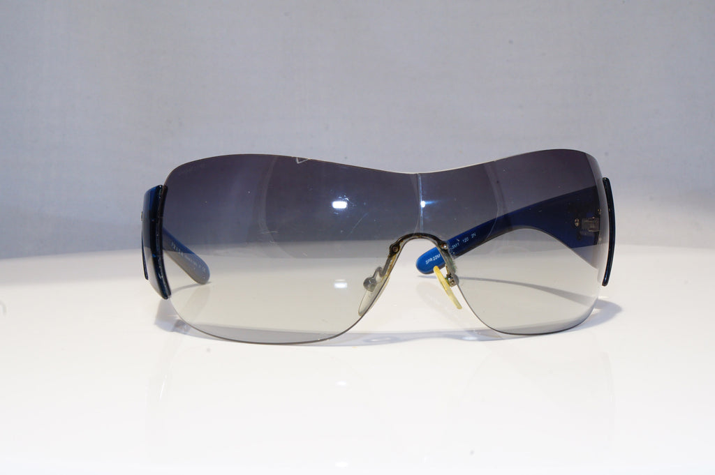 PRADA Mens Unisex Designer Sunglasses Blue Shield SPR 22M GOD-3M1 18807