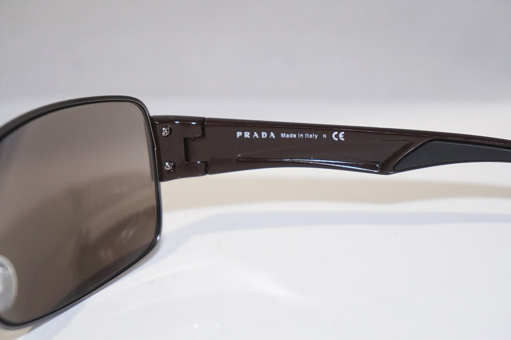 PRADA Mens Designer Mirror Sunglasses Brown Wrap SPS 53N 7JO-1C0 15679