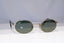 RAY-BAN Mens Vintage 1990 Designer Sunglasses Silver Oval W2187 SLV 18809