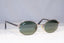 RAY-BAN Mens Vintage 1990 Designer Sunglasses Silver Oval W2187 SLV 18809