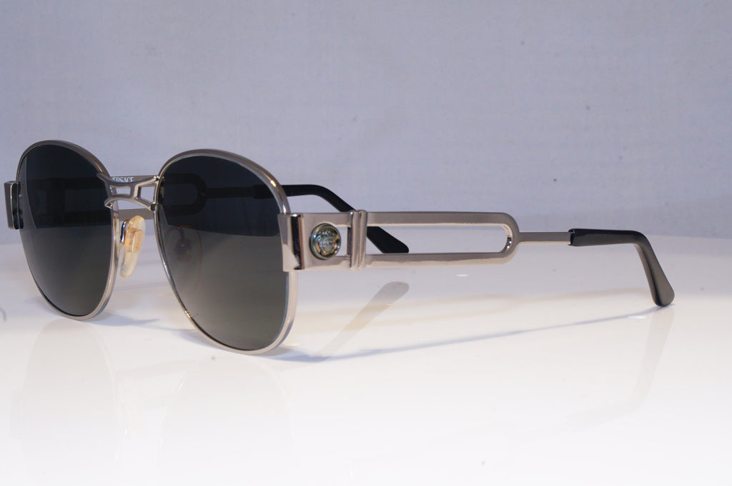 GIANNI VERSACE Mens Vintage 1990 Designer Sunglasses Silver S57 76M 20049 NOS