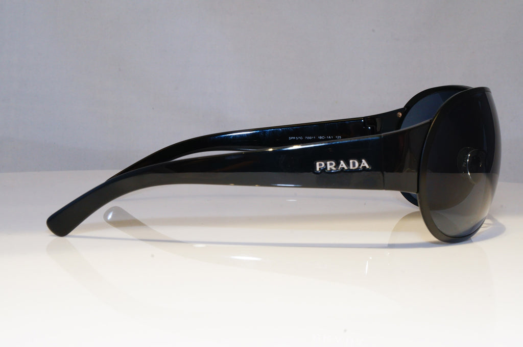 PRADA Mens Designer Sunglasses Black Pilot SPR 57G 1BO-1A1 21019