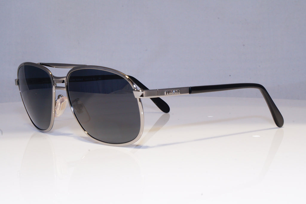 GIANNI VERSACE Mens Vintage 1990 Designer Sunglasses Silver Pilot X16 29 20053