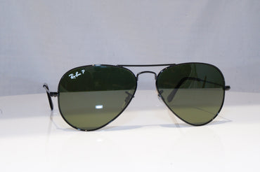 RAY-BAN Mens Polarized Designer Sunglasses Black Pilot RB 3025 002/58 18819
