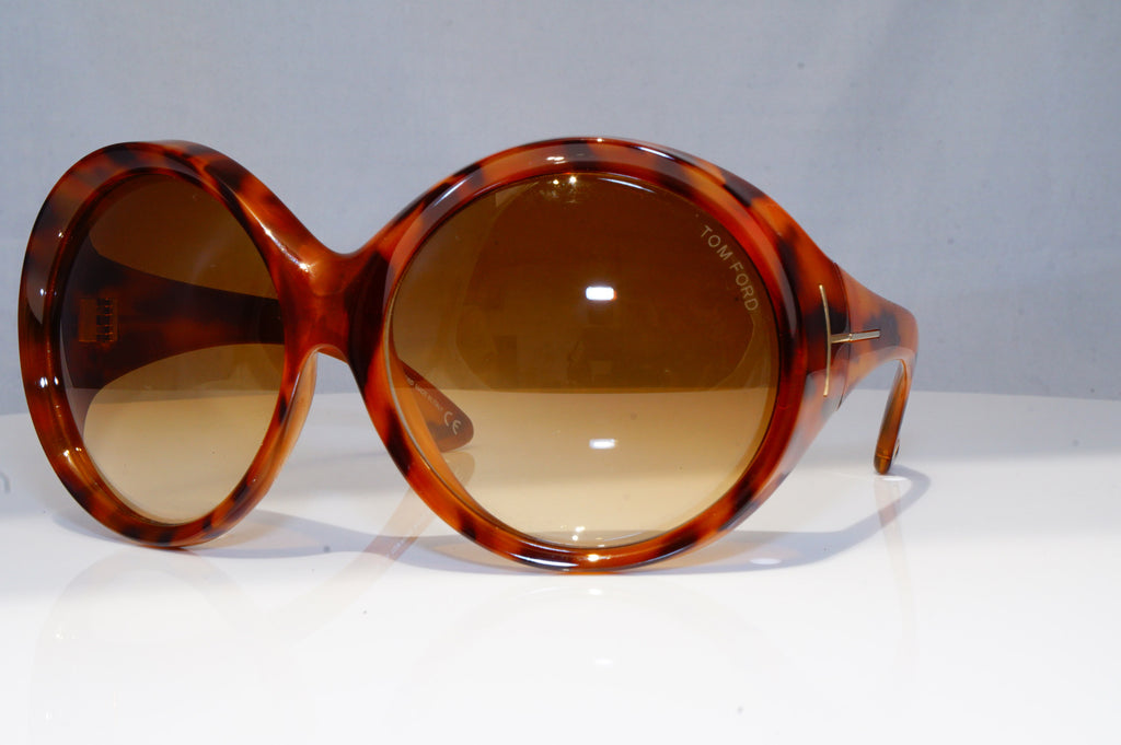 TOM FORD Womens Oversized Designer Sunglasses Brown Round Ali TF0221 53F 18813