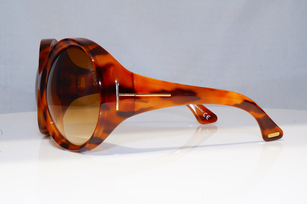 TOM FORD Womens Oversized Designer Sunglasses Brown Round Ali TF0221 53F 18813