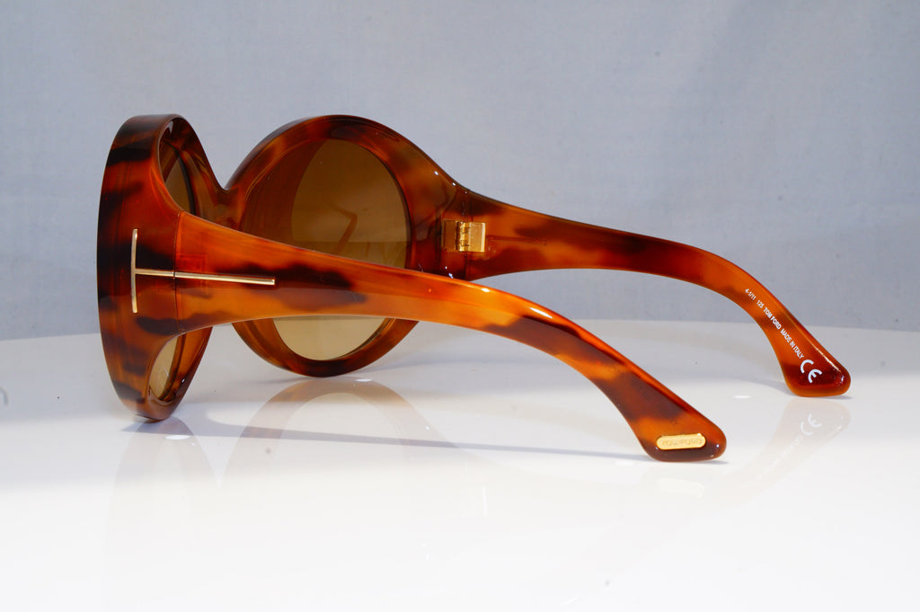 TOM FORD Womens Oversized Designer Sunglasses Brown Round Ali TF0221 53F 18813