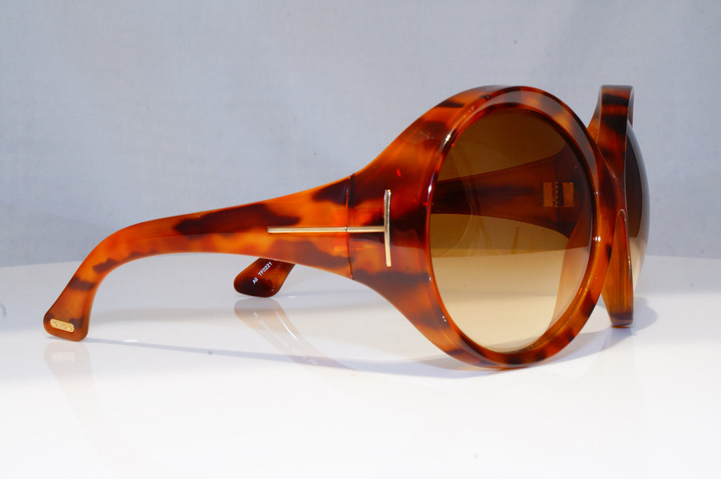 TOM FORD Womens Oversized Designer Sunglasses Brown Round Ali TF0221 53F 18813