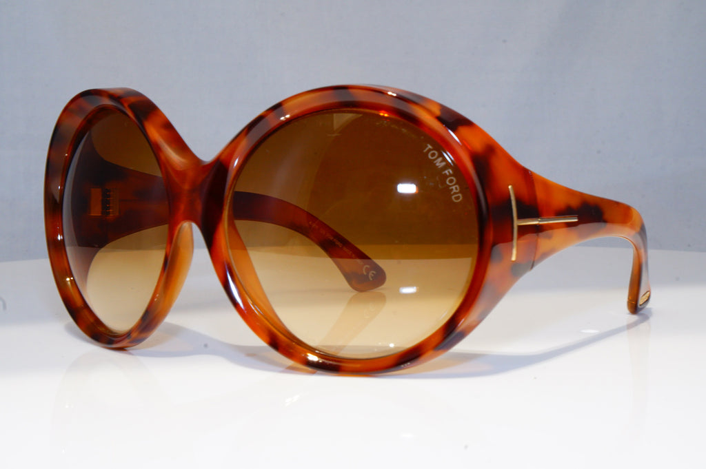 TOM FORD Womens Oversized Designer Sunglasses Brown Round Ali TF0221 53F 18813