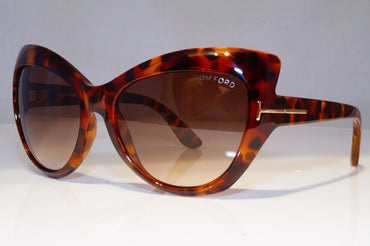 TOM FORD Womens Oversized Designer Sunglasses Brown Bardot TF 284 52F 21011