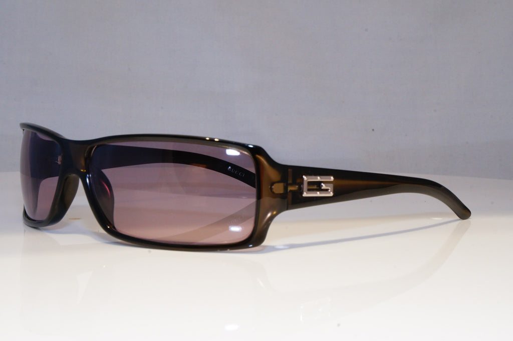 GUCCI Mens Womens Vintage Designer Sunglasses Brown Rectangle GG 2515 900 21005