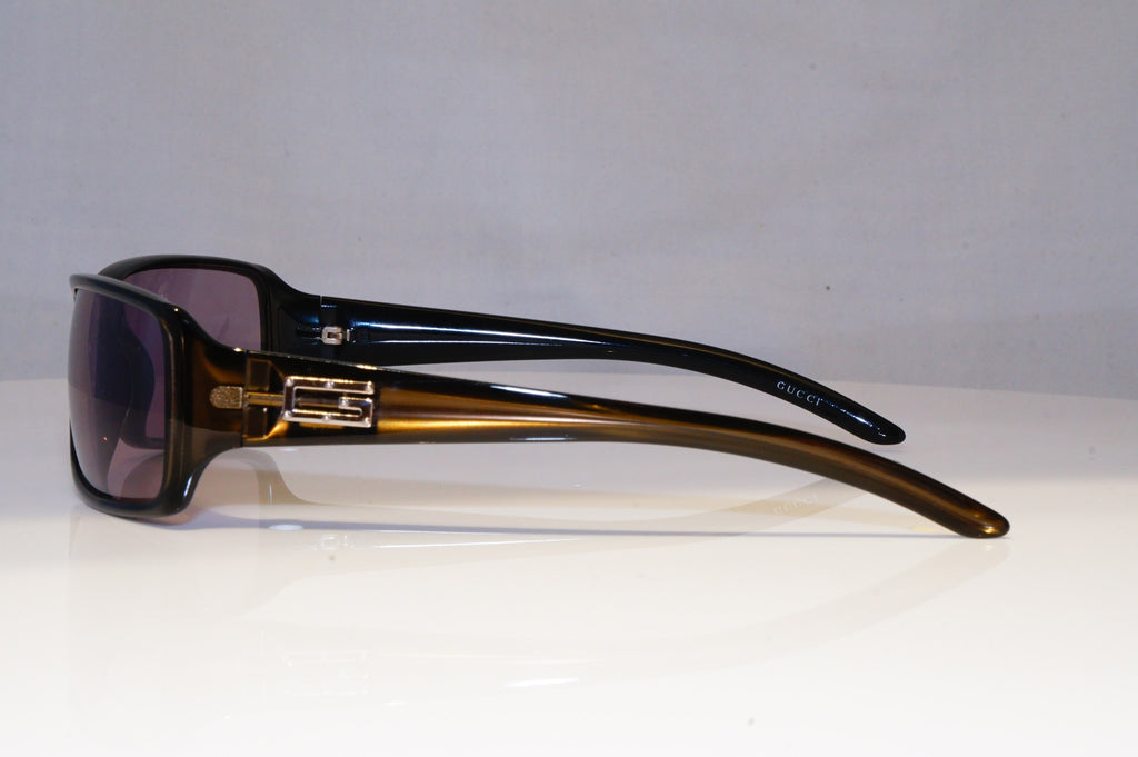 GUCCI Mens Womens Vintage Designer Sunglasses Brown Rectangle GG 2515 900 21005