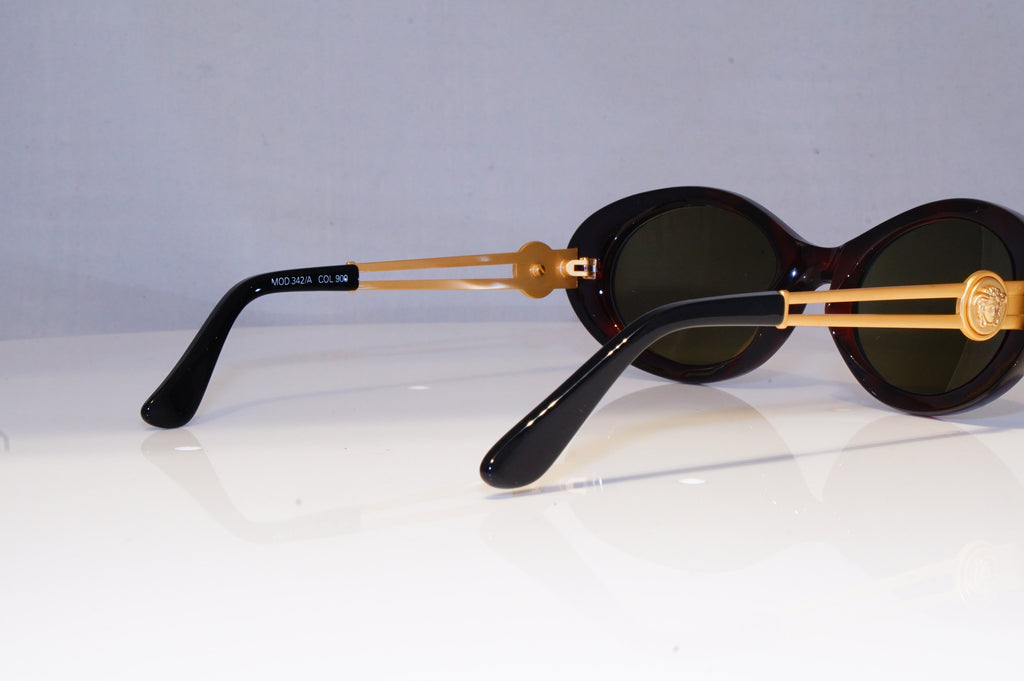 GIANNI VERSACE Vintage 1990 Designer Sunglasses Brown GOLD 342/A 900 20071 NOS