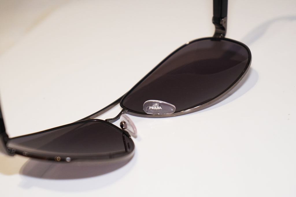 PRADA Mens Designer Mirror Sunglasses Black Aviator SPS 53P 5AV-5L0 15008