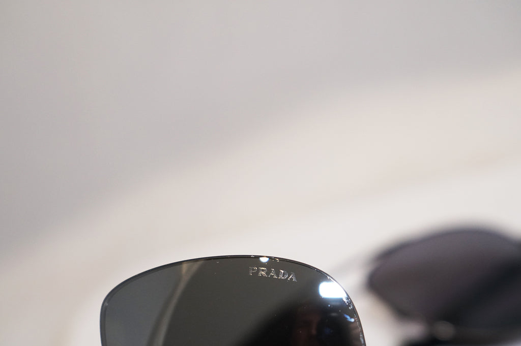 PRADA Mens Designer Mirror Sunglasses Black Aviator SPS 53P 5AV-5L0 15008