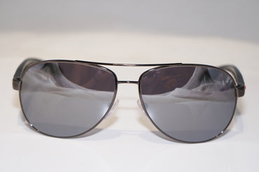 PRADA Mens Designer Mirror Sunglasses Black Aviator SPS 53P 5AV-5L0 15008
