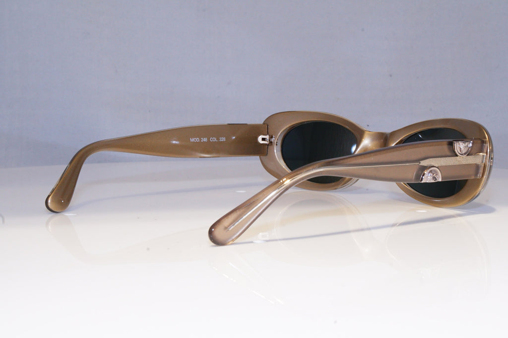 GIANNI VERSACE Mens Vintage 1990 Designer Sunglasses Brown 248 328 19448 NOS