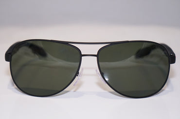 PRADA Mens Designer Polarized Sunglasses Black Aviator SPS 53P DG0-5X1 15207