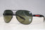 PRADA Mens Designer Polarized Sunglasses Black Aviator SPS 53P DG0-5X1 15207