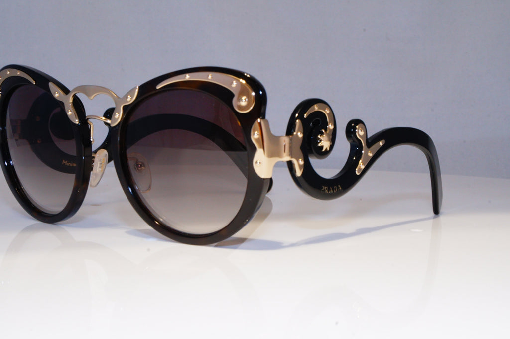 PRADA Womens Baroque Swirl Boxed Designer Sunglasses Black SPR 07T 1AB-1A1 20980