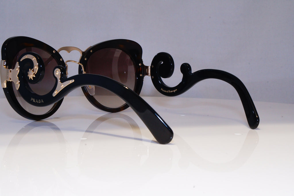 PRADA Womens Baroque Swirl Boxed Designer Sunglasses Black SPR 07T 1AB-1A1 20980