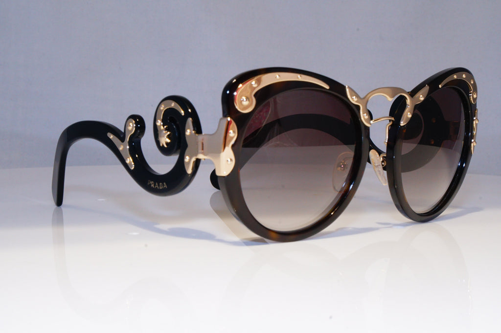 PRADA Womens Baroque Swirl Boxed Designer Sunglasses Black SPR 07T 1AB-1A1 20980