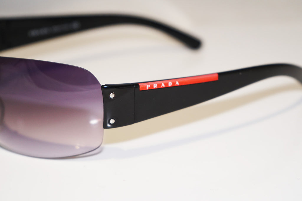 PRADA Mens Designer Sunglasses Black Shield SPS 07F 1AB-5D1 14694